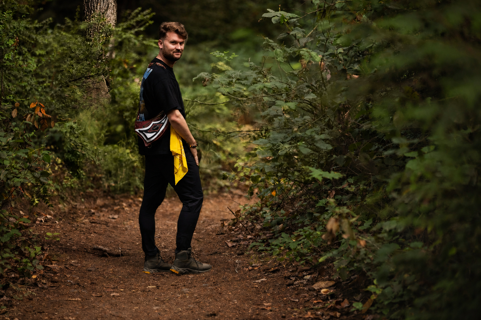 Thomas Wanrooij in het bos